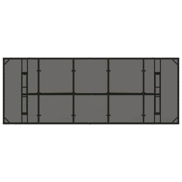 Trädgårdsmöbelset 11 pcs Svart konstrotting