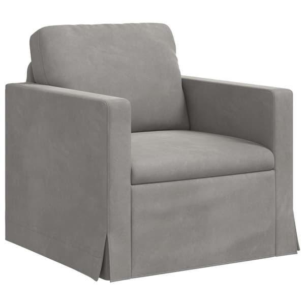 Soffset 2 pcs Ljusgrå 228 x 78 x 80 cm Sammet