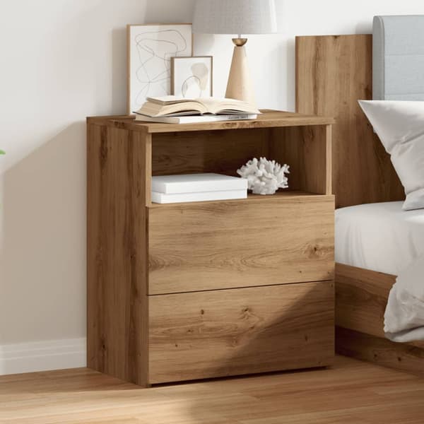 Sängbord artisan ek 50x32x60cm konstruerat trä