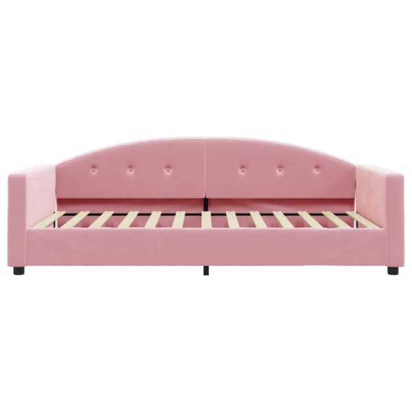 Dagbädd med madrass rosa 100x200 cm sammet