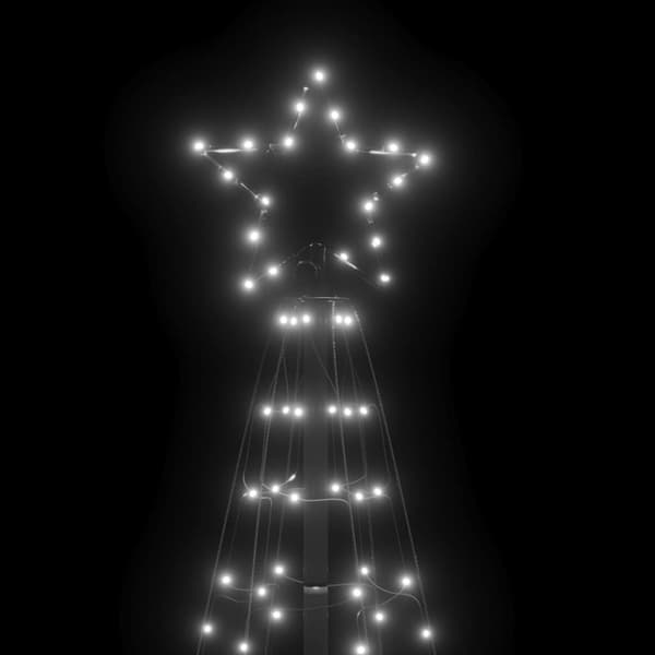 LED julgran med spikar 220 LED kall vit 180 cm