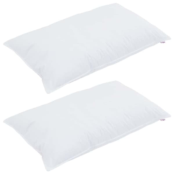 Duntäcke med Kuddar med kudde 3 pcs Vit Mikrofiber