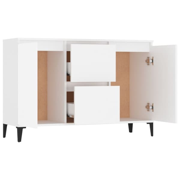 Skänk vit 102x35x70 cm konstruerat trä