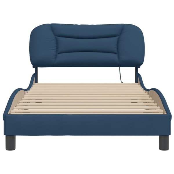 Bed Frame without Mattress "Hvar" Blue 100x200 cm Fabric