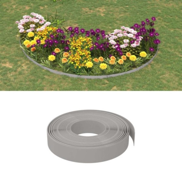 Rabattkant grå 10 m 10 cm polyeten