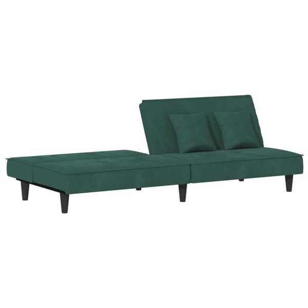 Bäddsoffa mörkgrön sammet