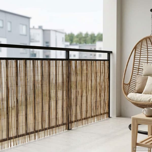 Trädgårdsstängsel Karbomiserad 400 x 100 cm Vass