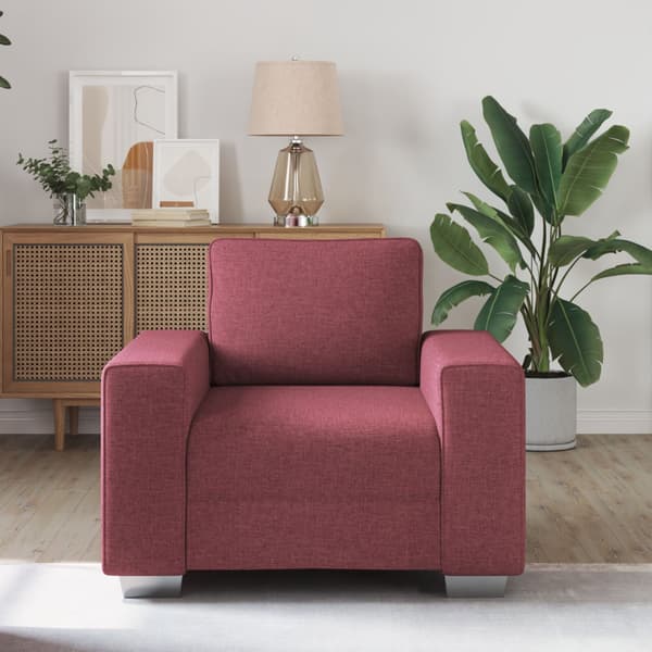 Soffstol Vinröd 100 cm tyg