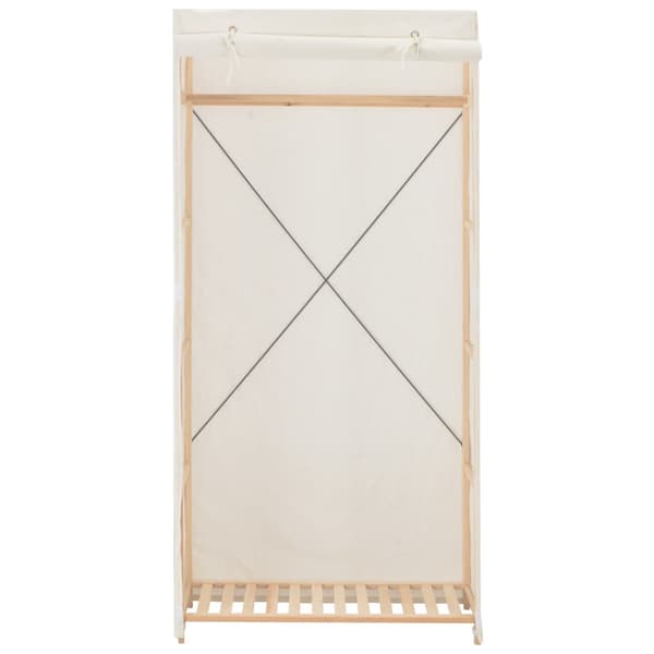 Garderob 79x40x170 cm vit tyg