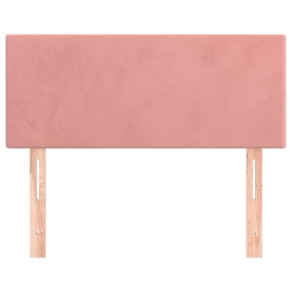 Sänggavel rosa 80x5x78/88 cm sammet