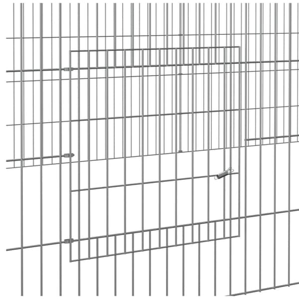 Kaninhage 2 paneler 220x110x55 cm galvaniserat järn
