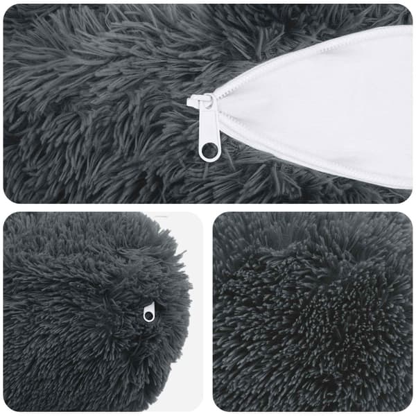 Kudde med kudde HEERLEN 2 st Antracit PV Fleece