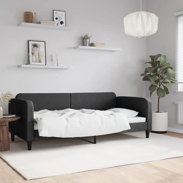 Dagbädd svart 90x200 cm tyg
