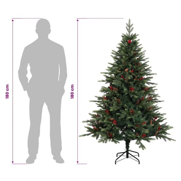 Plast Hingad Julgran 180 cm 300 LED-lampor Varmvit