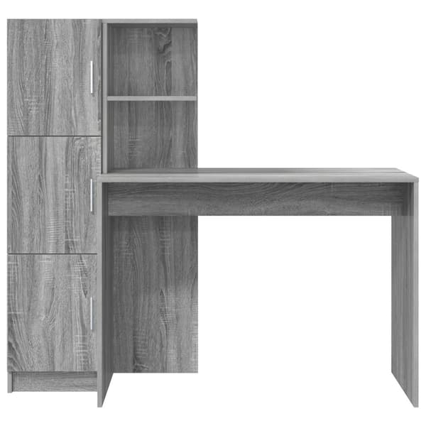 Skrivbord 2 pcs Grå Sonoma