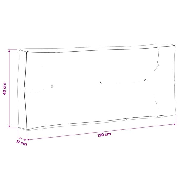 Pallryggkudde VIANEN 100% Polyester Mörkblå 120 x 40 x 12 cm