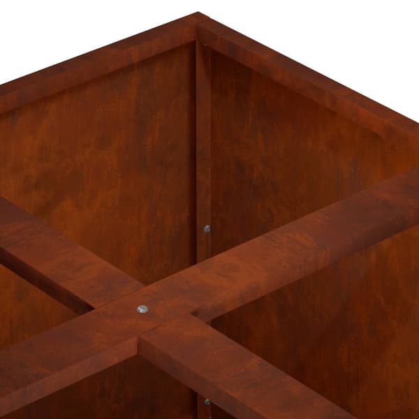 Trädgårdsplanterare Rostig 100 x 100 x 20 cm