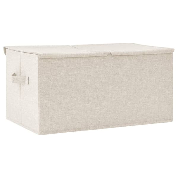 Förvaringslåda tyg 50x30x25 cm gräddvit