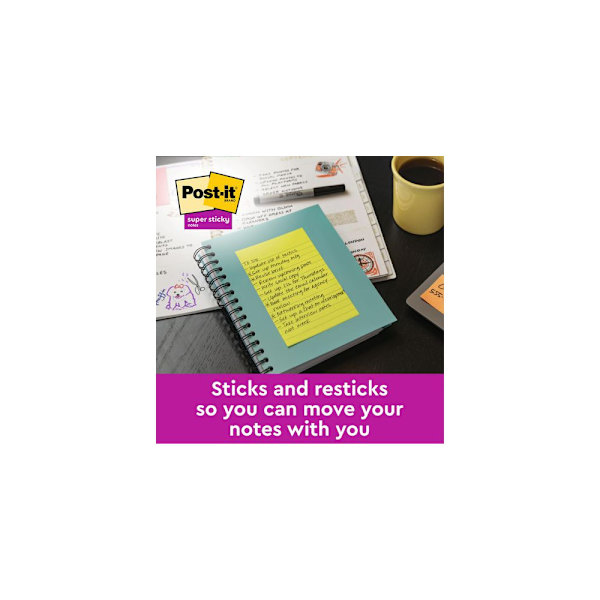 Notes POST-IT SS linjerat 125x200mm 2/fp