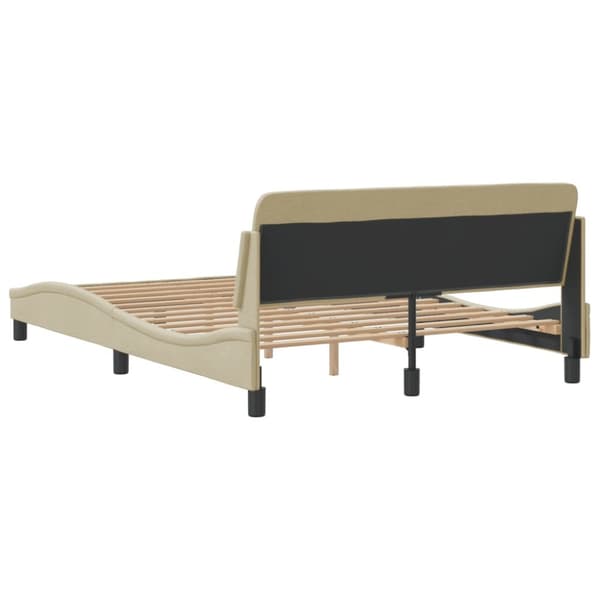 Bed Frame "Dover" Cream 140x200 cm Fabric