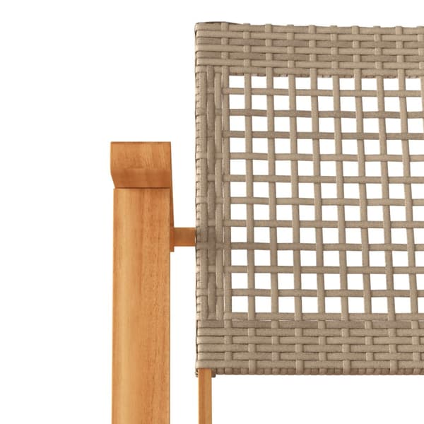 Trädgårdsstolar 2 st beige konstrotting akaciaträ