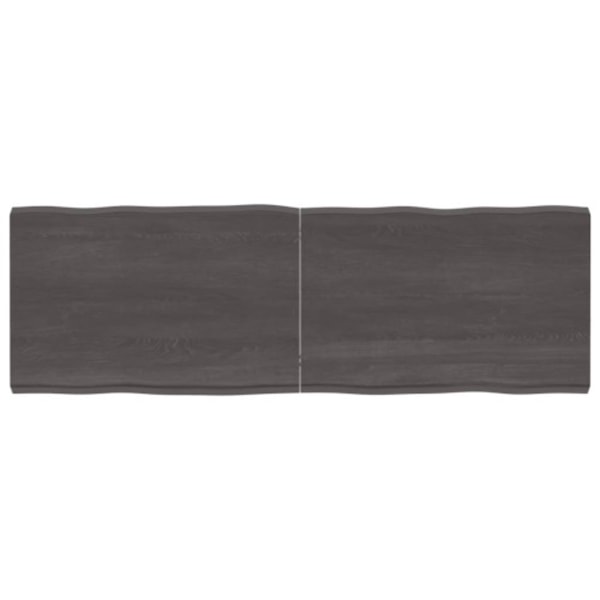 Bordsskiva mörkbrun 180x60x(2-6) cm massivt trä levande kant