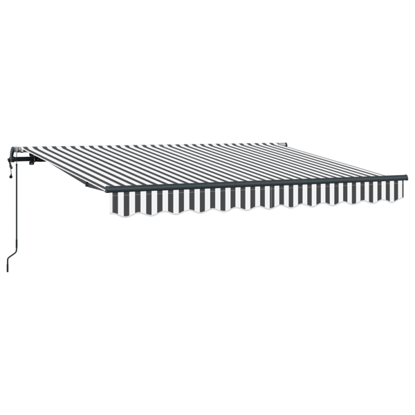 Utfällbar markis Antracit 350 x 200 cm tyg