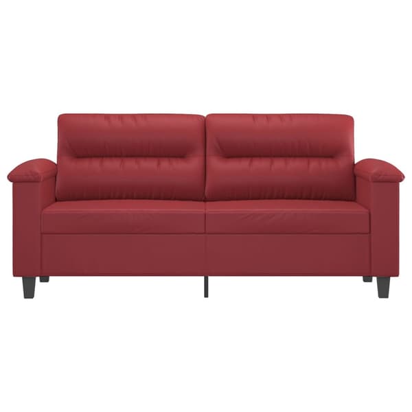 2-sitssoffa vinröd 140 cm fuskläder