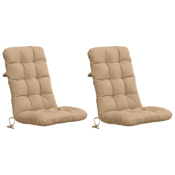 2-delade Höga Ryggstolsdynor VIANEN 2 st 100% Polyester Sand
