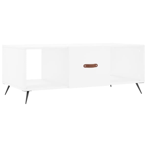 Soffbord vit 102x50x40 cm konstruerat trä