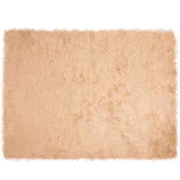Fuskfäll matta TAFALLA Beige 240 x 340 cm Polyester