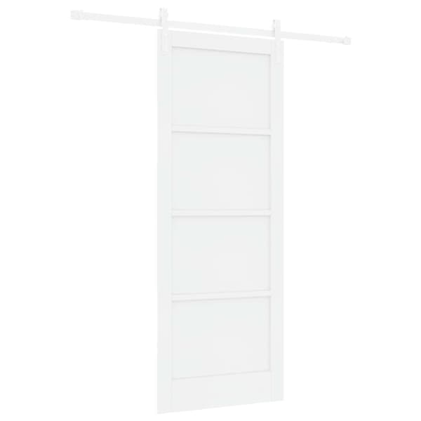 Skjutdörr 83 x 211 cm Konstruerat trä Vit