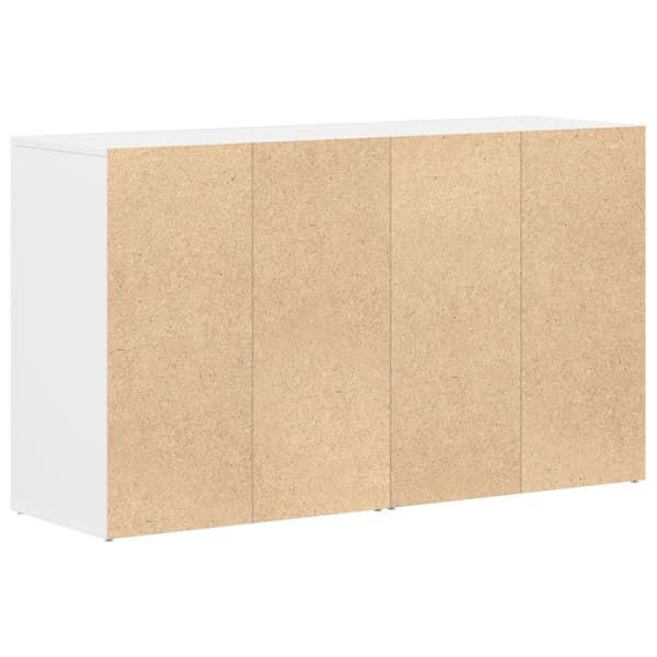 Sideboard med låda Vit 120 x 36 x 69 cm Konstruerat trä