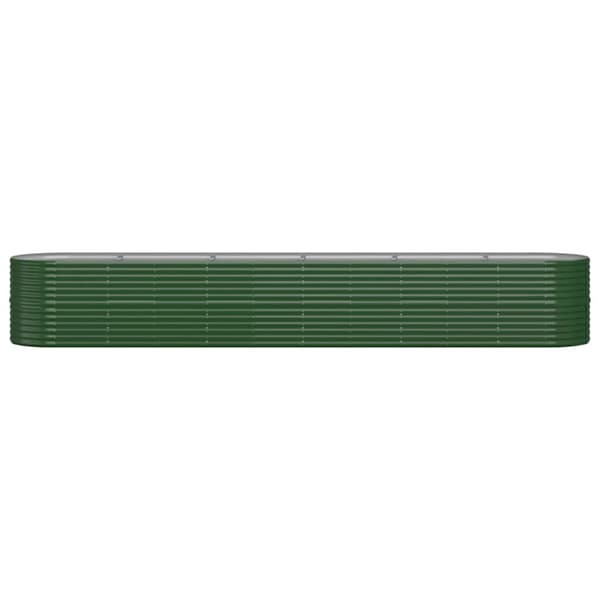 Odlingslåda galvaniserat stål 440x80x68 cm grön