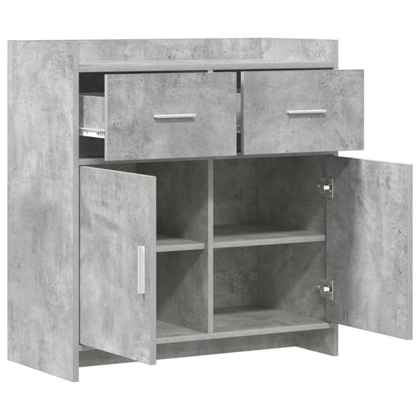 Sideboard Betonggrå 75 x 36 x 80 cm Konstruerat trä
