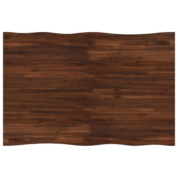 110 x 55 x 75 cm Massivt Akaciaträ Mörkbrun och Vit Rektangulär
