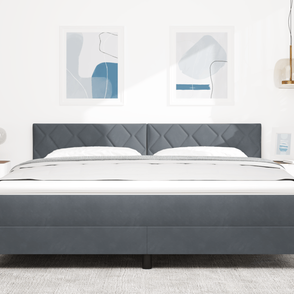 LED huvuddyna Mörkgrå 180 cm Sammet