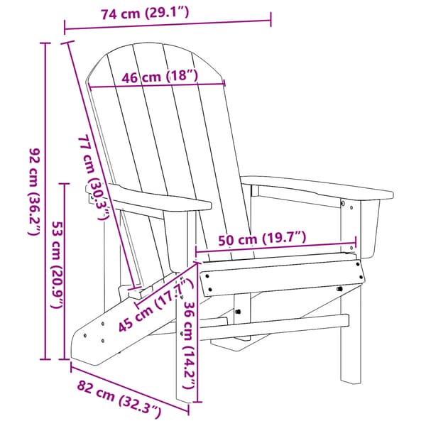 Trädgård Stol 2 pcs Marinblå 82 x 74 x 92 cm polyeten