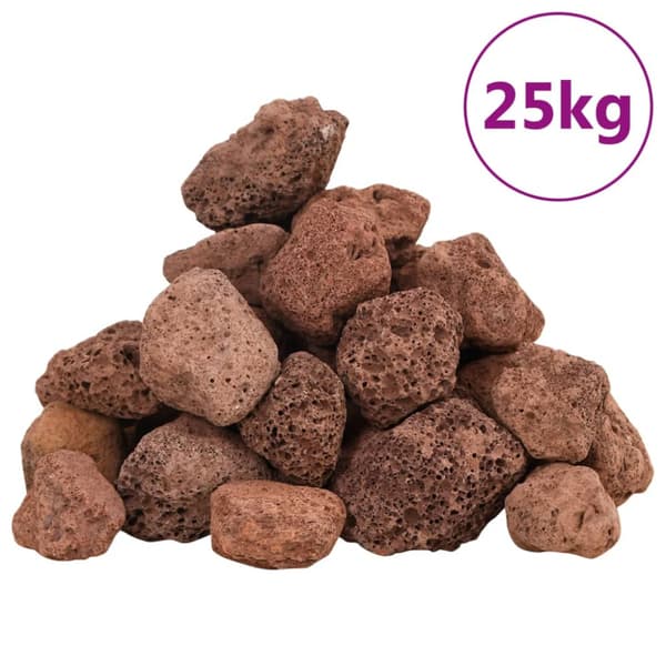 Lavagrus 25 kg röd 3-5 cm