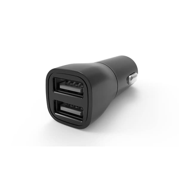 Laddare 12/24V 2xUSB-A 3,4A Svart
