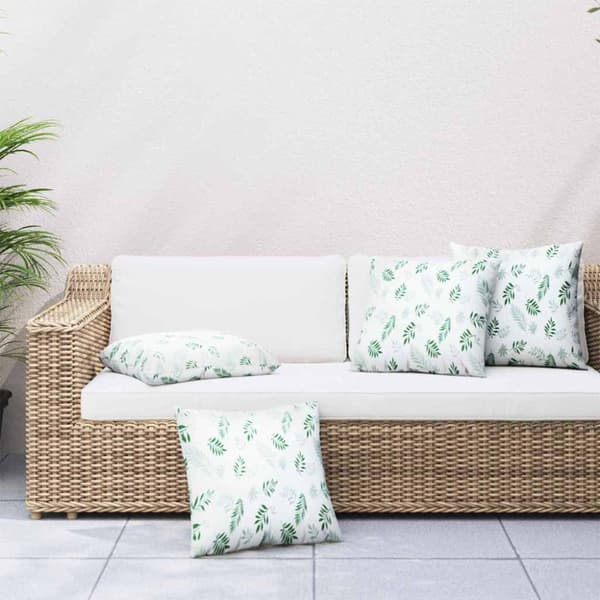 Spridda Kuddar Löv 4 pcs Bladmönster 50 x 50 cm Polyester Tyg