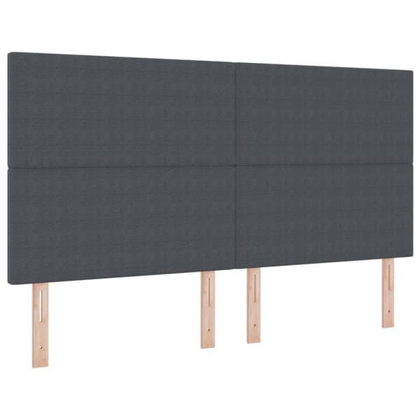 Bäddfjäder Mörkgrå och vit 180 x 200 cm Kordread tyg