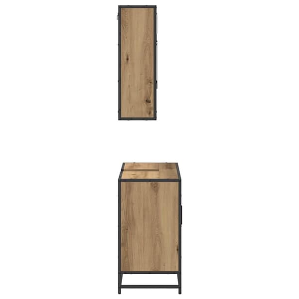 Badrumsmöbelset med låda 2 pcs Artisan Ek Konstruerat trä