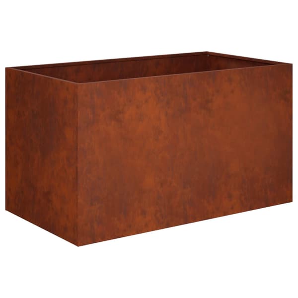 Trädgårdsplanterare 2 st Rostig 80 x 50 x 50 cm