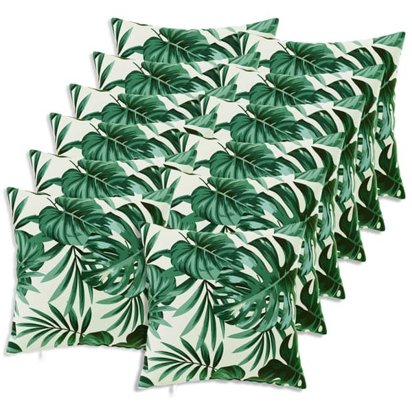 Kudde med kudde HEERLEN 12 st Bladmönster Polyester