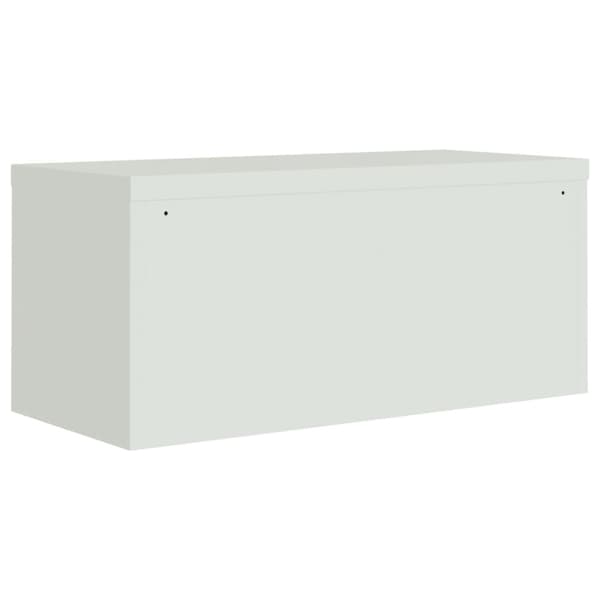 Dokumentskåp ljusgrå 90x40x220 cm stål