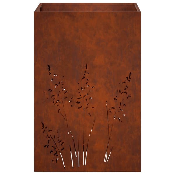 Trädgårdsplanterare 2 st Rostig 50 x 50 x 75 cm