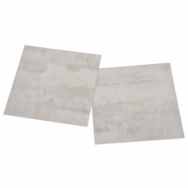 Golvplankor 55 pcs Ljusgrå 5,11 m² PVC