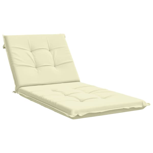 Solstol Kudde GEMERT 100% Polyester Gräddvit 190 x 90 x 9 cm