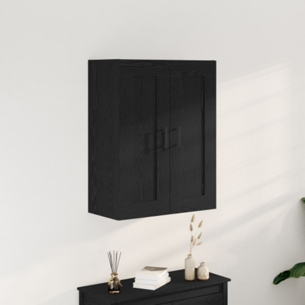 Högskåp svart ek 69,5x34x90 cm konstruerat trä